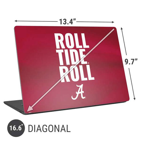 University of Alabama Roll Tide Roll Universal Laptop 16.6in (13.4 x 9.7in) Skin